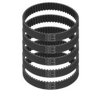 sourcing map 120mm GT-2 Timing Belt, 5pcs 6mm Width 2mm Pitch 3D Printing GT-2 Timing Belt Closed Loop Rubber, Black