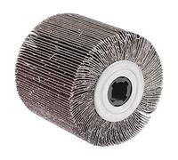 sourcing map 120mmx100mm Flap Wheel Abrasive Cloth Wire Drawing Polishing Sanding Wheel 60 Grit for Stainless Steel Metal Wood