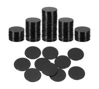 sourcing map 120Pcs 0.7 Inch Poker Chips, Plastic Bingo Chips Learning Counters Counting Counters Disks Markers Opaque Game Tokens for Game Play Math Counting, Black, Flat