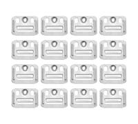 sourcing map 120Pcs 40mmx30mmx0.4mm Wall Panel Buckle, Stainless Steel Integrated Wall Panel Clips, Furniture Fixings Clamp Hanger Wall Mounting Clips, Silver