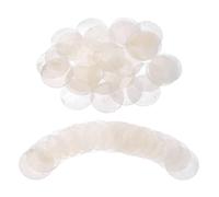 sourcing map 120Pcs Capiz Shells 2" Round Natural Shells with 2 Holes for Seashell Wind Chimes Curtain Shell Garland DIY Craft Wedding Home Decoration, White