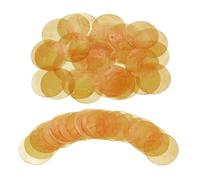 sourcing map 120Pcs Capiz Shells 2" Round Natural Shells with 2 Holes for Seashell Wind Chimes Curtain Shell Garland DIY Craft Wedding Home Decoration, Orange