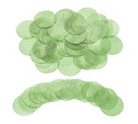 sourcing map 120Pcs Capiz Shells 2" Round Natural Shells with 2 Holes for Seashell Wind Chimes Curtain Shell Garland DIY Craft Wedding Home Decoration, Green