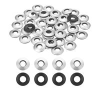 sourcing map 120Pcs EPDM Bonded Sealing Rubber Washers, 5/16" x 3/4" 304 Stainless Steel Neoprene Rubber Washers Gasket for Screws, Bolts, Metal Panels, Machinery