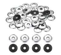 sourcing map 120Pcs EPDM Bonded Sealing Rubber Washers, 5/16" x 31/32" Galvanized Iron Neoprene Rubber Washers Gasket for Screws, Bolts, Metal Panels, Machinery