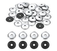 sourcing map 120Pcs EPDM Bonded Sealing Rubber Washers, 7/32" x 31/32" Galvanized Iron Neoprene Rubber Washers Gasket for Screws, Bolts, Metal Panels, Machinery
