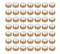 sourcing map 120Pcs European Large Hole Beads, Rhinestone Big Hole Rondelle Spacer Beads for DIY Bracelets Jewelry Making, Yellow