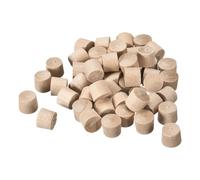 sourcing map 120Pcs Flat Head Wood Plugs, 3/8 Inch Wooden Button Screw Plug Wood Plugs Screw Hole Covers for Furniture Tables Chairs