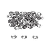 sourcing map 120pcs Internal Tooth Lock Washers M4 x 12mm Push on Retaining Clips Locking Washers, 304 Stainless Steel Push Nuts