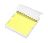 sourcing map 120pcs Leaf Sheets, 3.5" x 3.5" Metallic Foil Leaf Paper for DIY Crafts, Furniture, Nails, Paintings Decoration Yellow