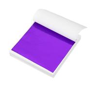 sourcing map 120pcs Leaf Sheets, 3.5" x 3.5" Metallic Foil Leaf Paper for DIY Crafts, Furniture, Nails, Paintings Decoration Purple