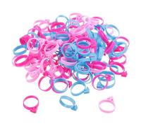 sourcing map 120pcs Pastry Bag Ties Icing Bag Ties Silicone Decoration Piping Bag Clips for Cupcakes Cookies Baking