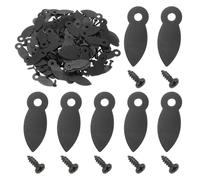 sourcing map 120pcs Picture Frame Backing Clips, 0.98" Photo Frame Turn Buttons Fasteners Hardware Corner Clip with 120pcs Screw for Hanging Pictures Craft Drawings, Melon-Seed Shaped Black