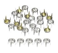 sourcing map 120Pcs Rhinestone Stud Refills, 7mm/0.28" Rhinestone Claw Beads Nailhead, Rivets Metal Spikes Rivet Decorative for DIY Leather Craft Making Purse Clothing Shoes Belt, Silver White
