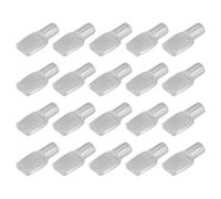 sourcing map 120Pcs Spoon Shaped Shelf Support Pegs Holder, 7mm Metal Nickel Plated Shelf Pins for Bookshelf Wardrobe Closet Cupboard Bookcase Pantry Shelving, Silver