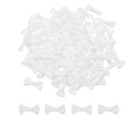 sourcing map 120pcs White Mini Bowknot for Crafting 1.2" x 0.6" Tiny Bow for Craft Little Satin Bows Bulk for DIY Sewing Scrapbooking Wedding Gift Present Home Decoration