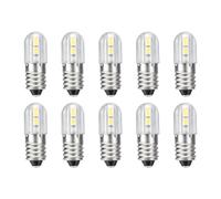 sourcing map 120V/0.0083A E10 Mini Light Bulbs, 10Pcs Miniature Screw Bulbs Flashlight Bulbs for Scientific Experiment Lighting DIY Accessories, White Light