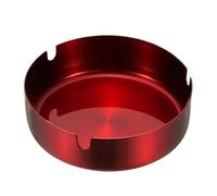 sourcing map 120x35mm Stainless Steel Cigarette Ashtray, Outdoor Indoor Ashtray Ash Tray for Cigarette Smoker Patio Hotel Restaurant, Red