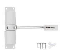 sourcing map 128mm/5.04" Spring Door Closer, Aluminum Alloy Automatic Door Closers with Adjustable Closing Speed for Home Self-Closing 20-40kg Door, White