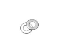 sourcing map 128Pcs M2 316 Stainless Steel Flat Washers Plain Washer 2mm ID 4mm OD 0.3mm Thick Flat Spacers for Screws Bolts Garden Faucet Plumbing Repair, Silver
