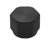 sourcing map 12AN Female Flare Cap Block Off Fitting Plug Adapter Aluminum Female Flare Cap Port Fitting Nut Universal Car Accessories for Fuel Oil Line System, Black