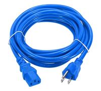 sourcing map 12ft 18 AWG Blue 18/3 Universal Power Cord C13 to NEMA 5-15P 10A 125V 3-Prong Extension Power Cord for PC,Computer,Printers,TV,AC Adapter,Laptop,Monitor,Projector