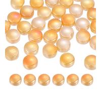 sourcing map 12mm Glass Mosaic Tiles, 300g Round Iridescent Glass Pieces Recycled Mosaic Tile Bulk for Vase Flower Pots Aquarium Decor Garden Project DIY Art Craft, Pearl Apricot