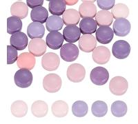 sourcing map 12mm Glass Mosaic Tiles, 300g Round Iridescent Glass Pieces Recycled Mosaic Tile Bulk for Vase Flower Pots Aquarium Decor Garden Project DIY Art Craft, Pink Purple Colors