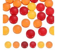 sourcing map 12mm Glass Mosaic Tiles, 300g Round Iridescent Glass Pieces Recycled Mosaic Tile Bulk for Vase Flower Pots Aquarium Decor Garden Project DIY Art Craft, Red Yellow Colors