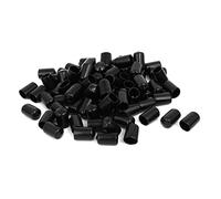 sourcing map 12mm Inner Dia Rubber Hose End Cap Screw Thread Protector Cover Black 100pcs