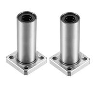 sourcing map 12mm Linear Ball Bearings LMK12UU Extra Long Square Flange, 12mm Bore, 21mm OD, 57mm Length 2pcs