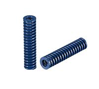 sourcing map 12mm OD 50mm Long Spiral Stamping Light Load Compression Die Spring Blue 2Pcs
