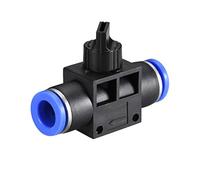 sourcing map 12mm OD Pneumatic Air Flow Control Valve with Push-to-Connect Fitting,Union Straight,Pneumatic Air Speed Controller Valve