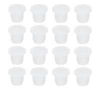 sourcing map 12mm Silicone Rubber Solid Plug Soft Flexible Stoppers T-Shaped Silicone Plugs for Hole Translucent White 16 Pieces, 12x16x10mm