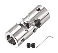 sourcing map 12mm to 12mm Inner Dia Rotatable Universal Joint Shaft Coupling Motor Shaft Coupler L52 x D20 with Screws and Wrench for RC Model