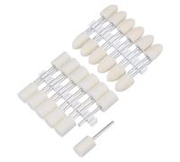 sourcing map 12mm Wool Felt Mounted Points Conical Cylindrical Polishing Bits Burrs Buffing Wheels with 1/8" Shank 24 Pcs