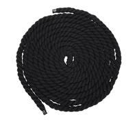 sourcing map 12mm x 14.8 Feet Black Cotton Rope, 3 Strand Clothes Line Outdoors Twisted Braided Thick Macrame Cord for DIY Wall Hanging Plant Hanger Knotting Clothesline