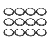 sourcing map 12Pc 155x115mm Flange Water Pipe Cover for 114mm OD Pipe Black | for 4.49" OD Tube,Plastic Round,Escutcheon Pipe,Collar Clip-on Pipe Cover,Radiator Wall Split Flange