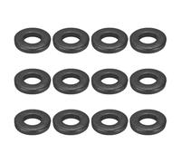 sourcing map 12pcs 1/2" Black Flat Washer for M12 Screw, Steel Metal Washers 12mm ID 26mm OD 5mm Length for Industrial, Screws Bolts