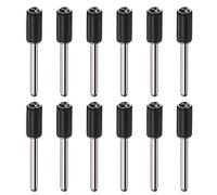 sourcing map 12pcs 1/4 Inch Sanding Drum Rubber Mandrels 1/8 inch Shank Sanding Sleeve Holder for Drum Sander Rotary Grinder