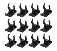 sourcing map 12Pcs 1.65''x1.38'' Plastic Leveler Leg Toe Kitchen Clips with Connector, Adjustable Furniture Legs Plinth Skirting Board Plinth Leveler Leg Clips for Sofa Cupboard Table, Black