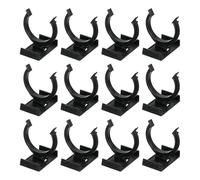 sourcing map 12Pcs 1.93''x1.93'' Plastic Leveler Leg Toe Kitchen Clips with Connector, Adjustable Furniture Legs Plinth Skirting Board Plinth Leveler Leg Clips for Sofa Cupboard Table, Black