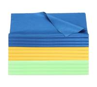 sourcing map 12pcs 12"x12" Large Microfiber Guitar Polishing Cleaning Cloths Soft Thick Cymbal Cleaner Multi-color for Violin Piano Trumpet Flute Ukulele Musical Instruments