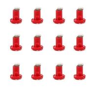 sourcing map 12pcs 12V T3 Red LED Car Interior Dashboard Panel Light Bulb