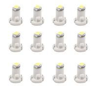 sourcing map 12pcs 12V T3 White LED Car Interior Dashboard Panel Lamp