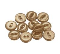sourcing map 12pcs 14L Brown Round Sewing Buttons 9mm 11/32" Resin 2-Hole Fish Eye Craft DIY Replacement Button for Craft Pants Dress Skirt Clothing Fastener Buttons