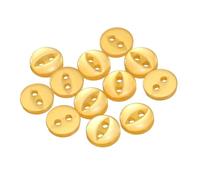 sourcing map 12pcs 14L Orange Round Sewing Buttons 9mm 11/32" Resin 2-Hole Fish Eye Craft Replacement Button for Craft Decoration Pants Dress Skirt Clothing Fastener Buttons