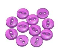 sourcing map 12pcs 14L Purple Round Sewing Buttons 9mm 11/32" Resin 2-Hole Fish Eye Craft Replacement Button for Craft Decoration Pants Dress Skirt Clothing Fastener Buttons