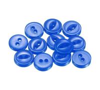 sourcing map 12pcs 14L Sapphire Blue Round Sewing Buttons 9mm 11/32" Resin 2-Hole Fish Eye Craft DIY Replacement Button for Craft Pants Dress Skirt Clothing Fastener Buttons
