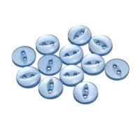 sourcing map 12pcs 16L Light Blue Round Sewing Buttons 10mm 3/8" Resin 2-Hole Fish Eye Craft Replacement Button for Craft Decoration Pants Dress Skirt Clothing Fastener Buttons